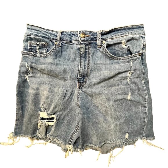No Boundaries Junior Jeans Shorts Distressed High Rise (Sz13 W28) - Picture 1 of 8
